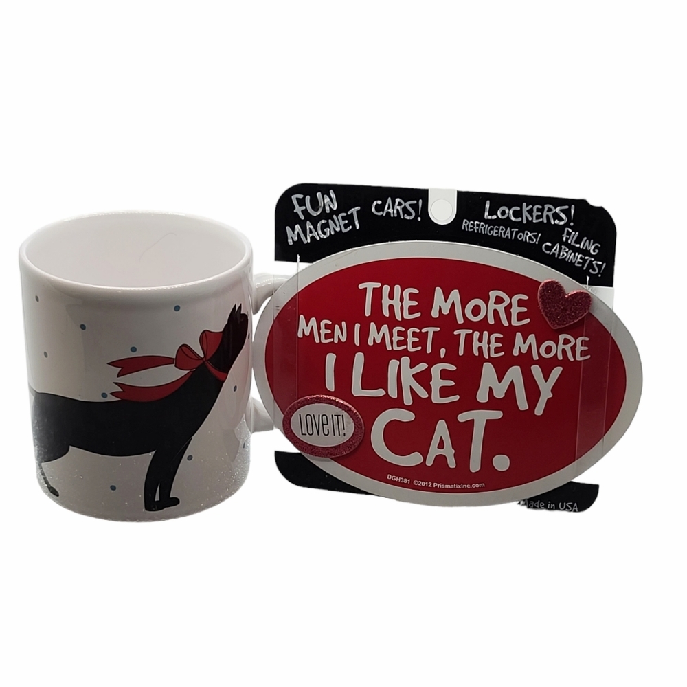 NEW Cat Coffee Cup & Magnet